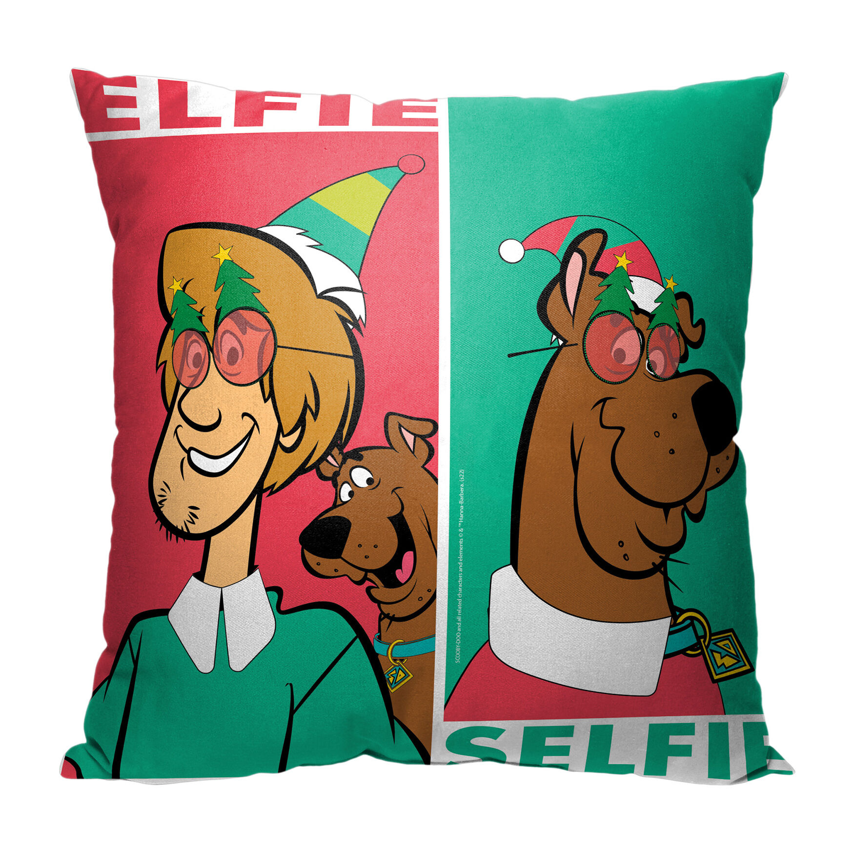 Wb Scooby Doo Elfie Selfie 18X18 Printed Throw Pillow