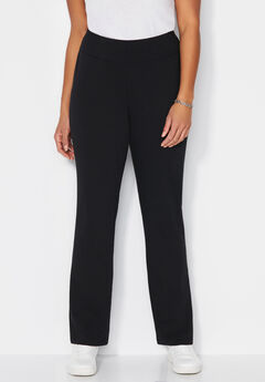 Plus Size Women's Soft-Touch Knit Pants by Catherines in Black