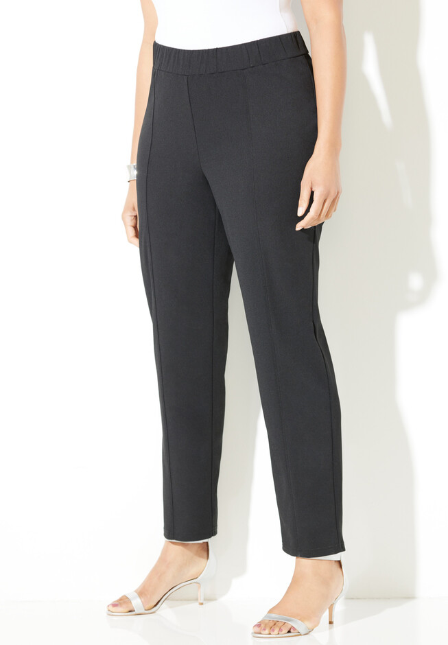 Crepe Knit Pull-On Pant