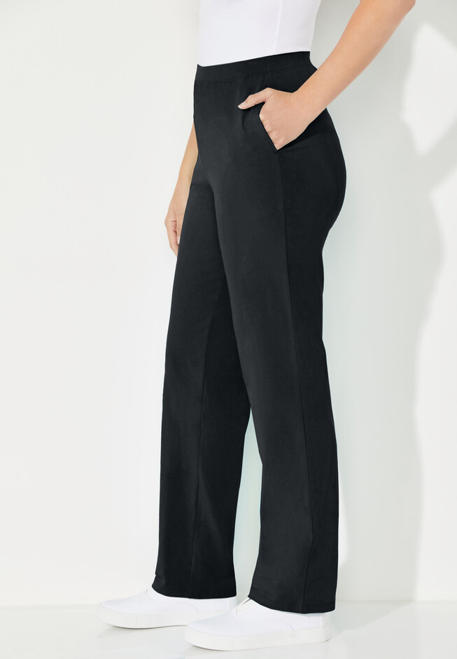 Roaman's Women's Plus Size Tall Classic Bend Over Pant Pull On Slacks