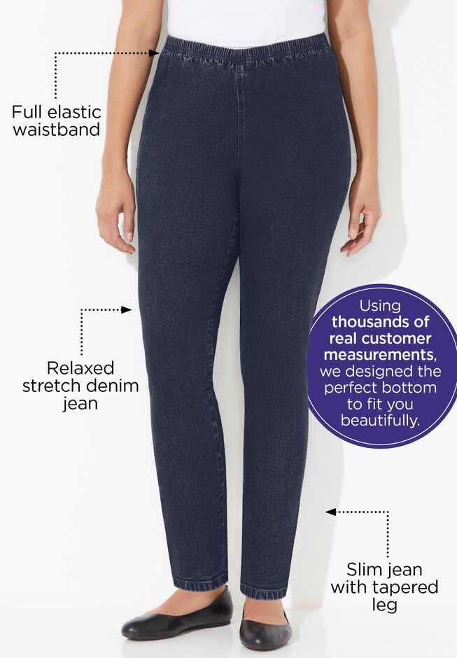 Plus Stretch Faux Pocket Jeans