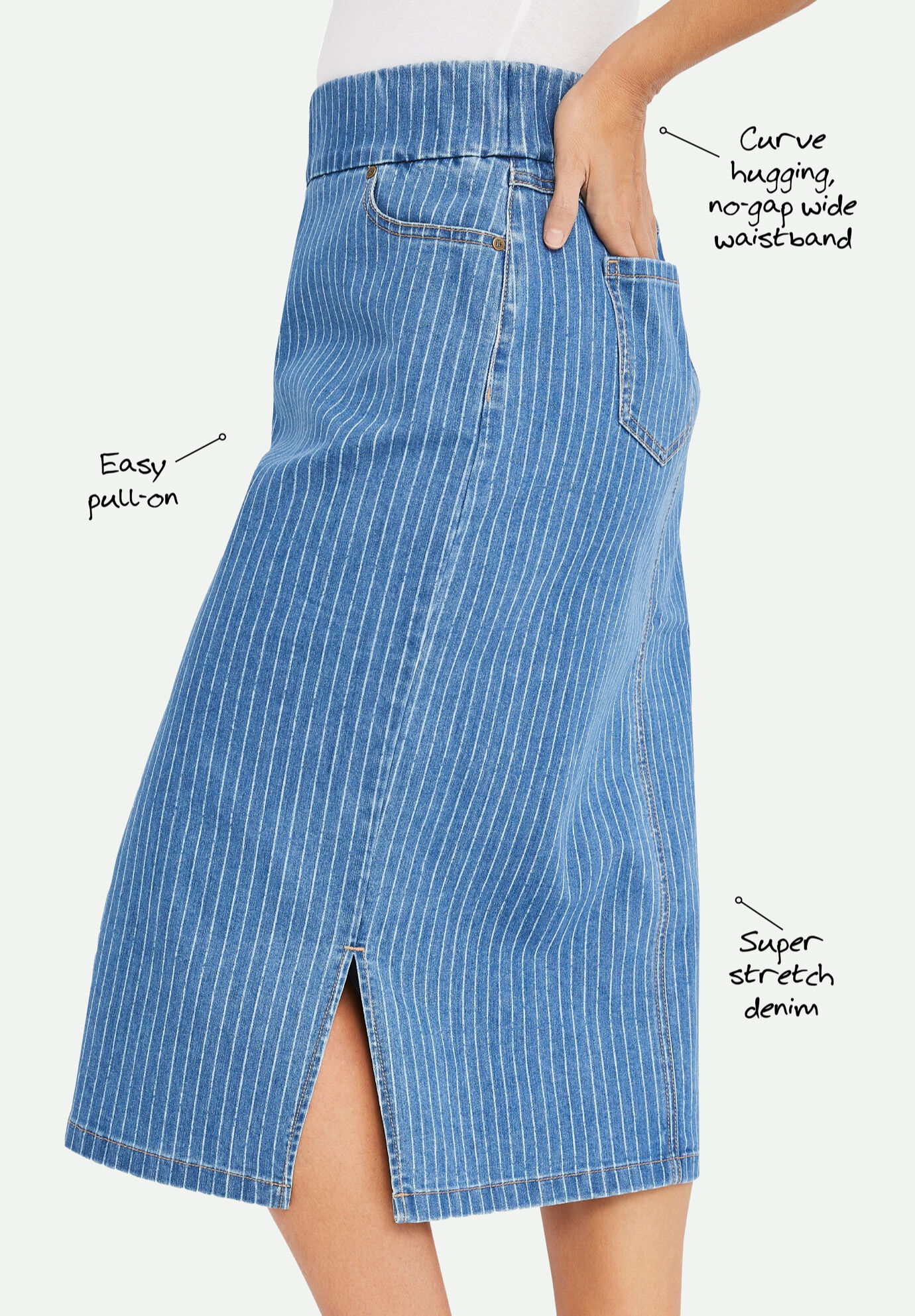 Denim Skirt – Blue Illusion