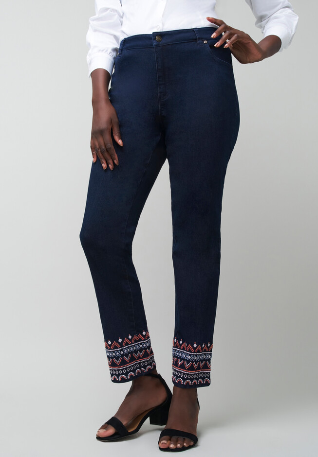 Sonoma Womens Girlfriend Ankle Jeans Petite 18 Blue Denim High