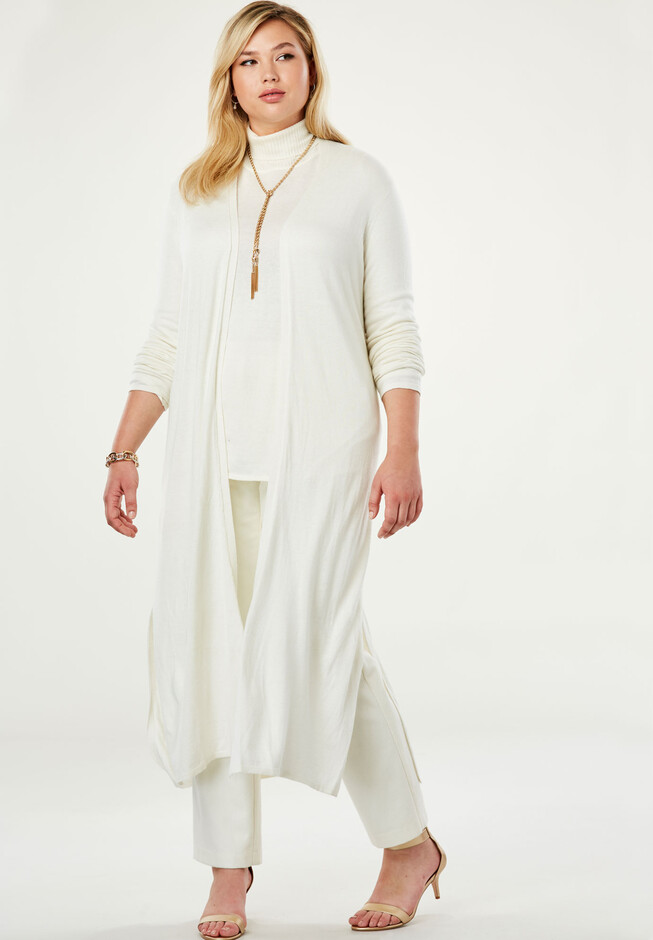 Cotton Cashmere Duster Sweater