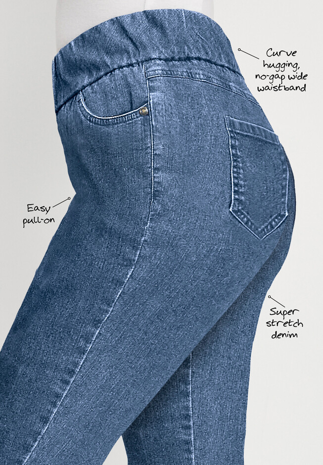 Flex-Fit Pull-On Straight-Leg Jean