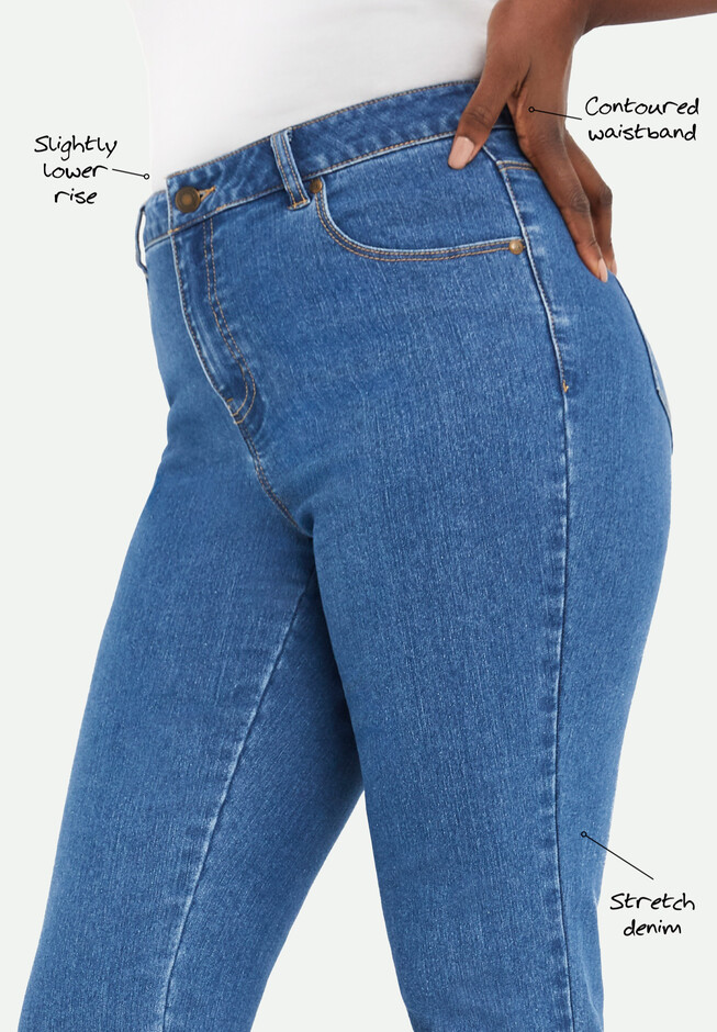 Ellos Women's Plus Size 4-Pocket Stretch Jeggings Leggings - 10, Indigo  Blue at  Women's Jeans store