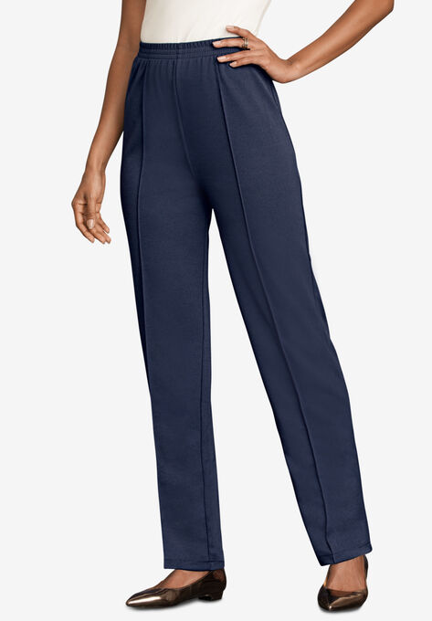 Crease-Front Knit Pant | Catherine's