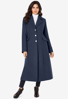 Women's Plus Size Wool Swing Coat  Short, Warm Winter Coat - ALLSEAMS