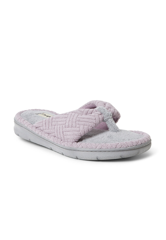 Addison Textured Terry Thong Slippers