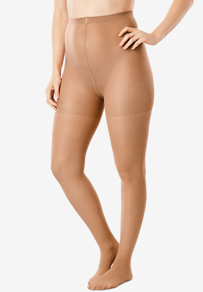 Silks Shape Firm Control Hourglass High Waisted Shaping Pantyhose With  Sheer Leg