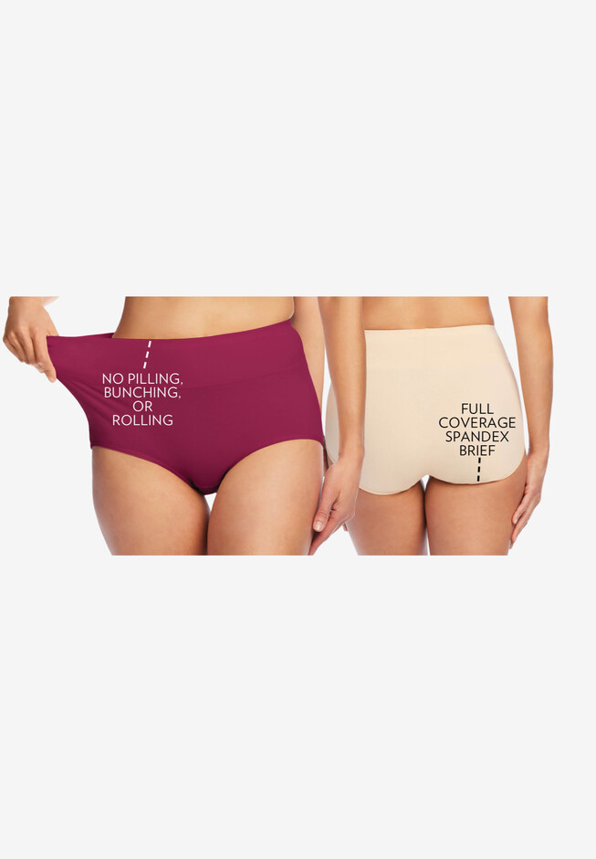 Women's Comfort Knit Mid Rise Boyshort Underwear - 2 Pack