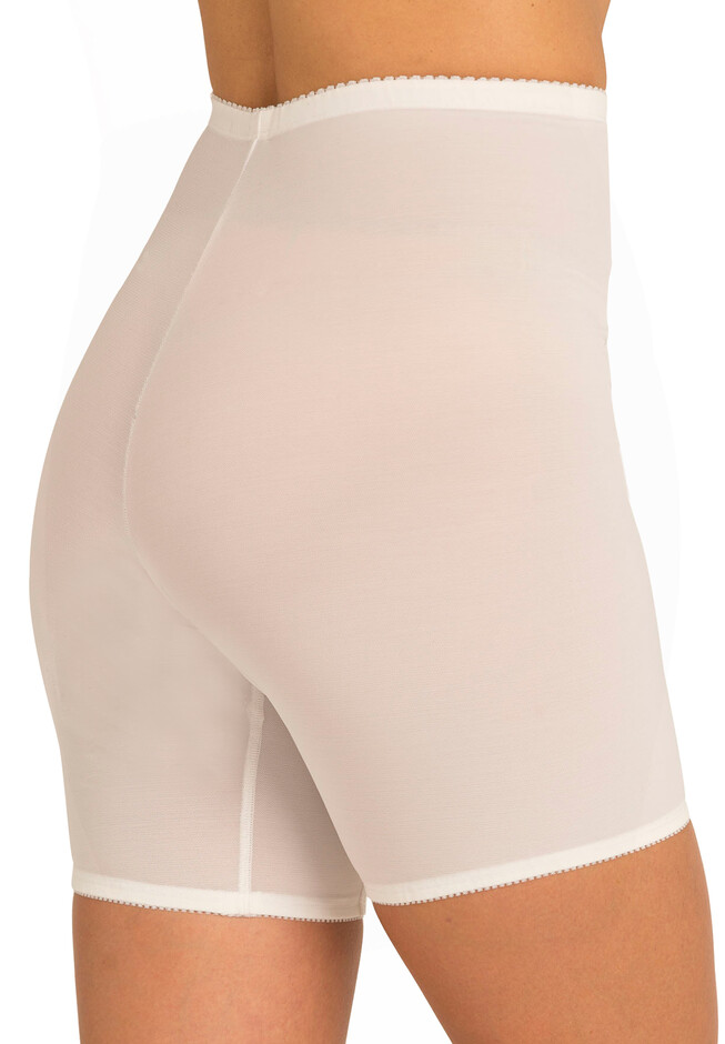 Womens White Nylon/Spandex Shapewear Garter Belt Medium Shaping (6X/42) NEW