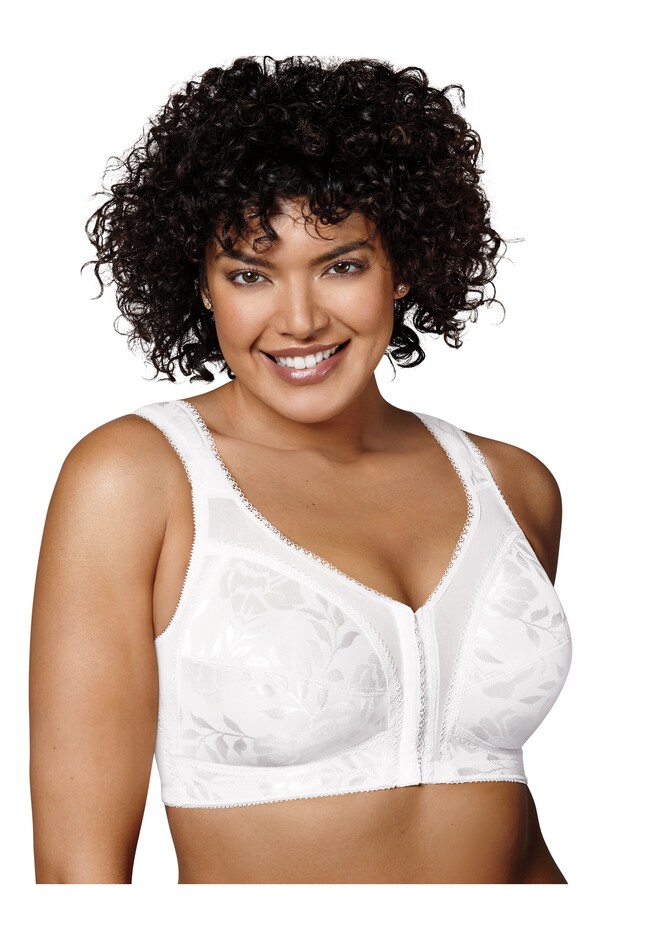 14 16 18 20  Supportive Front Opening Bra - Stretch Satin Front