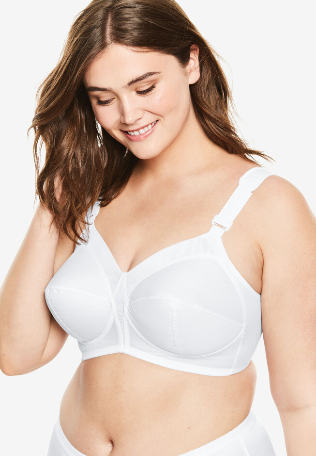 PLAYTEX Women's 18 Hour Silky Soft Wireless Bra, Smoothing Full-Coverage  T-Shirt Bra, Single and 2-Pack