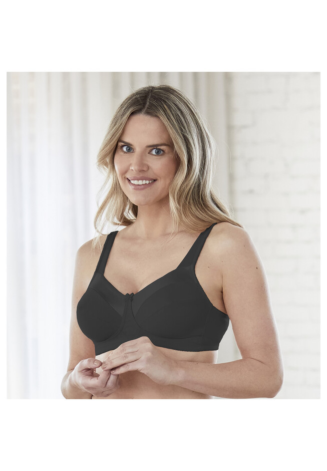 Bestform Floral Trim Wireless Cotton Bra with Lightly Lined Cups