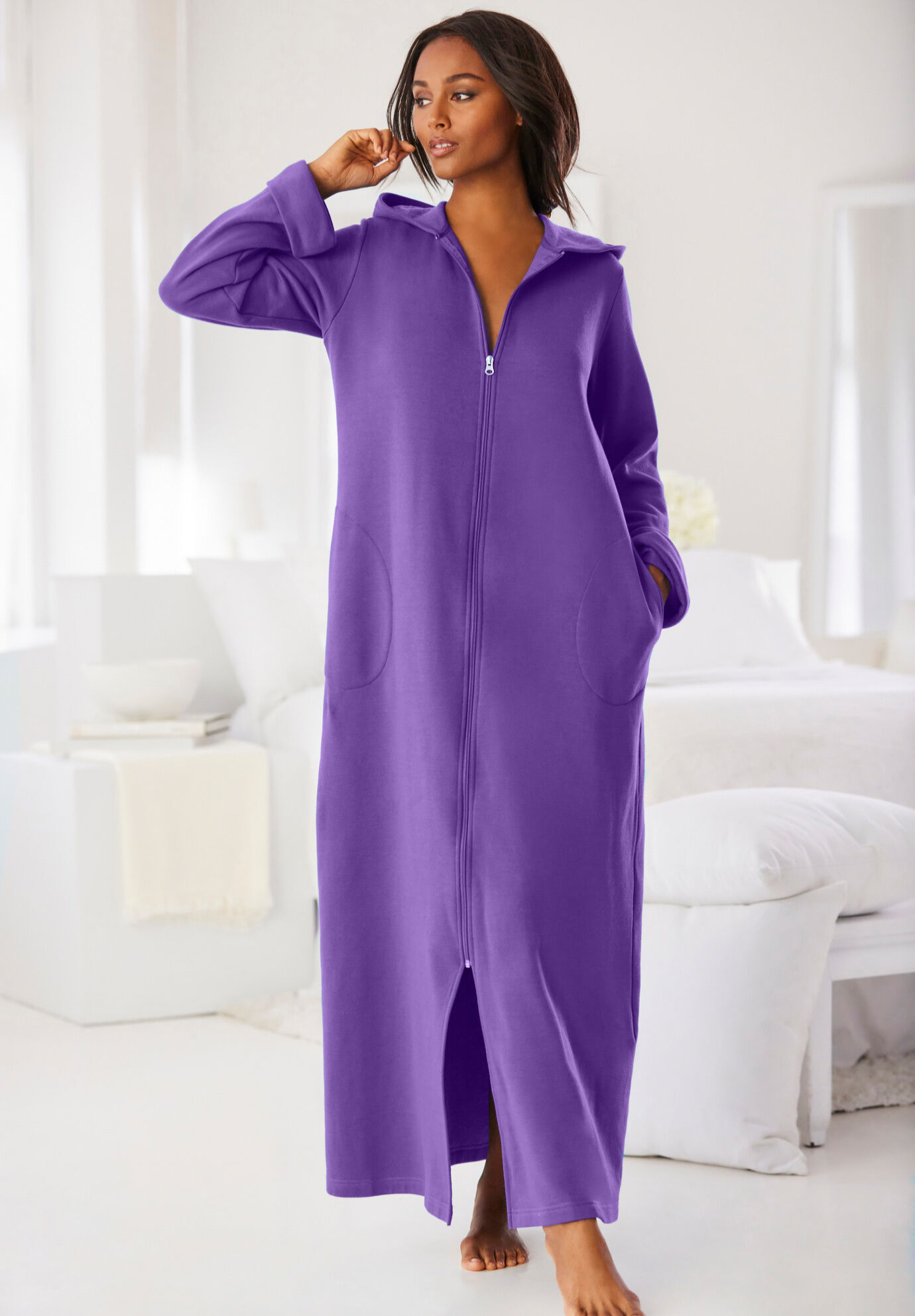 Womens long cheap sweatshirt robe