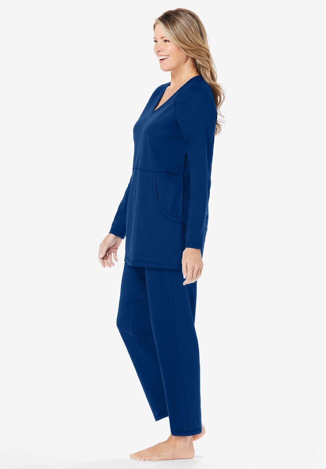 Free Spirit womens capri sweatpants, blue 60% cotton, size Small w/ 25  inseam