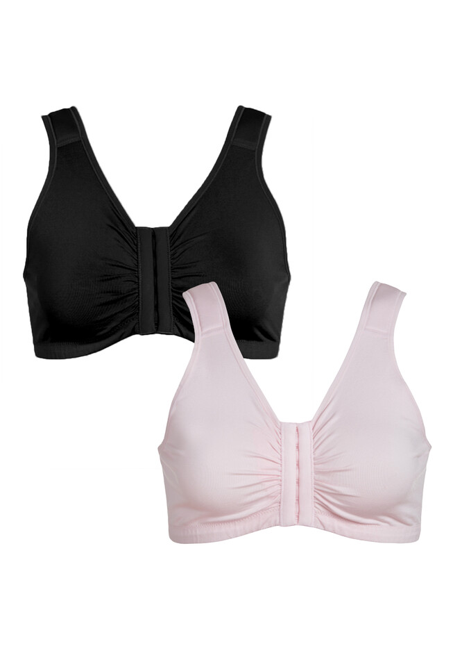 Set of 2 Front Cloure Wirefree Full Freedom Comfort Bra