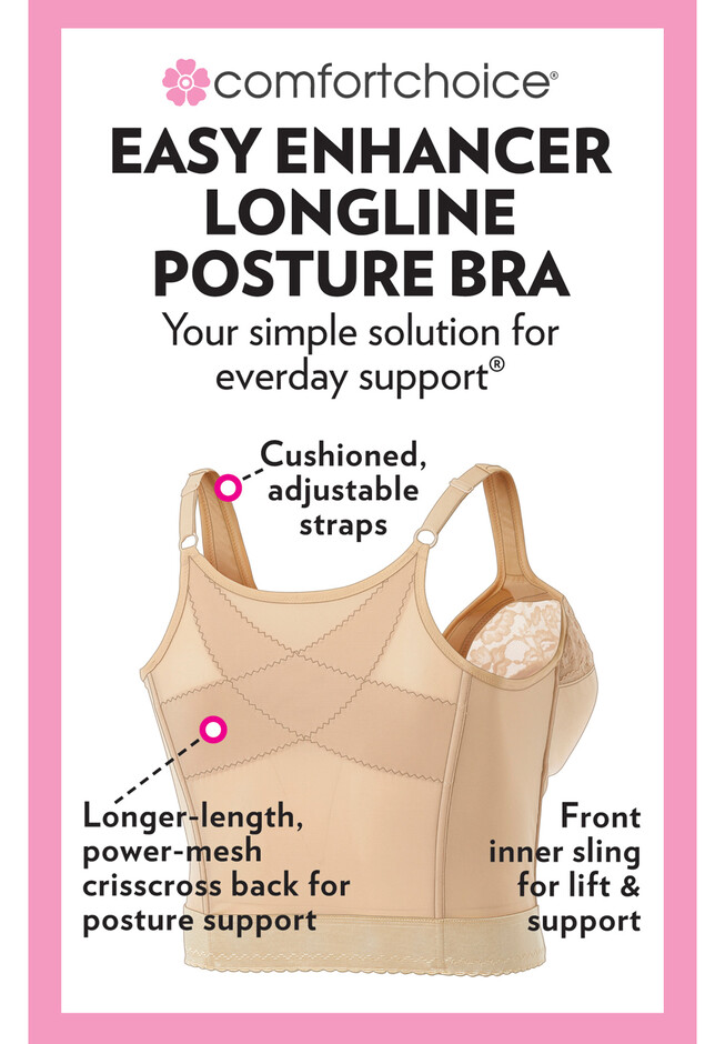 Buy Comfort Choice Women's Plus Size Longline Posture Bra - 46 B