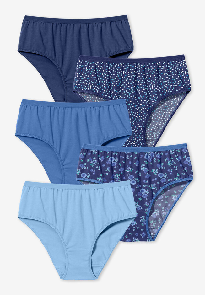 Buy Women's Underwear Panties Pack Cotton Brief High Cut Lace Trim Plus  Size Undies Online at desertcartSeychelles
