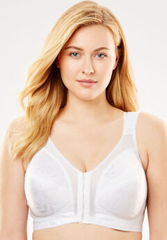 18 Hour Easier On Front-Close Wirefree Bra with Flex Back (4695) White, 40B  : : Clothing, Shoes & Accessories