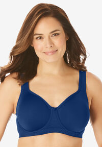 Catherines Women's Plus Size Cotton Comfort Wireless Bra - 38 A, Mariner Navy  Blue at  Women's Clothing store
