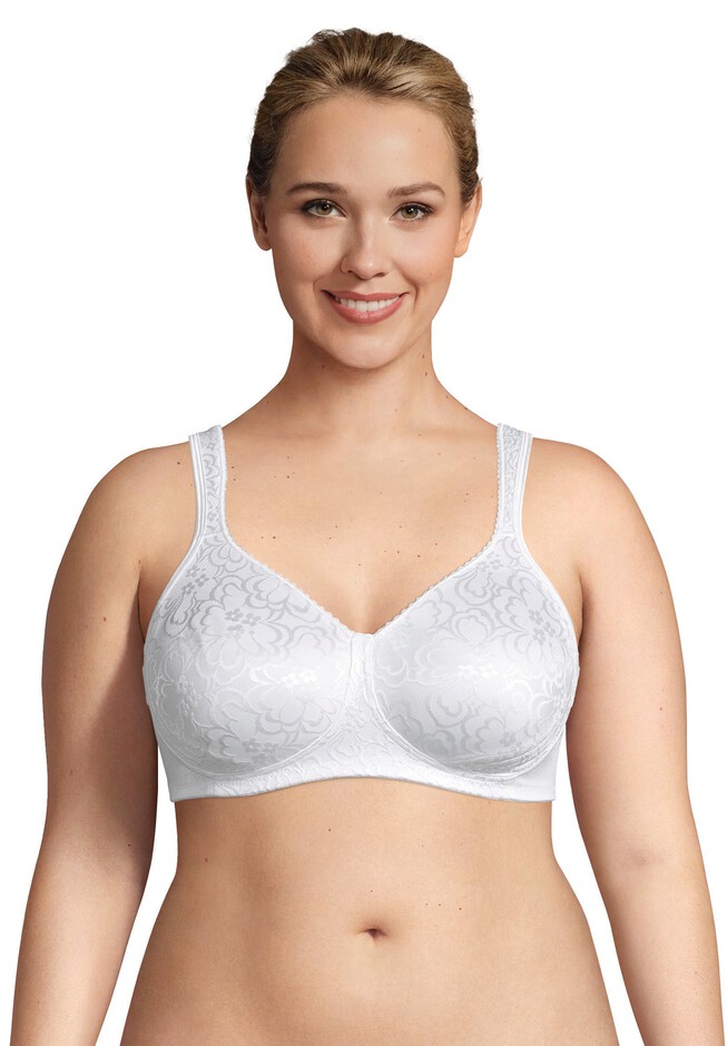 Just My Size Satin Seamed Cups Stretch Wirefree Bra : : Clothing,  Shoes & Accessories