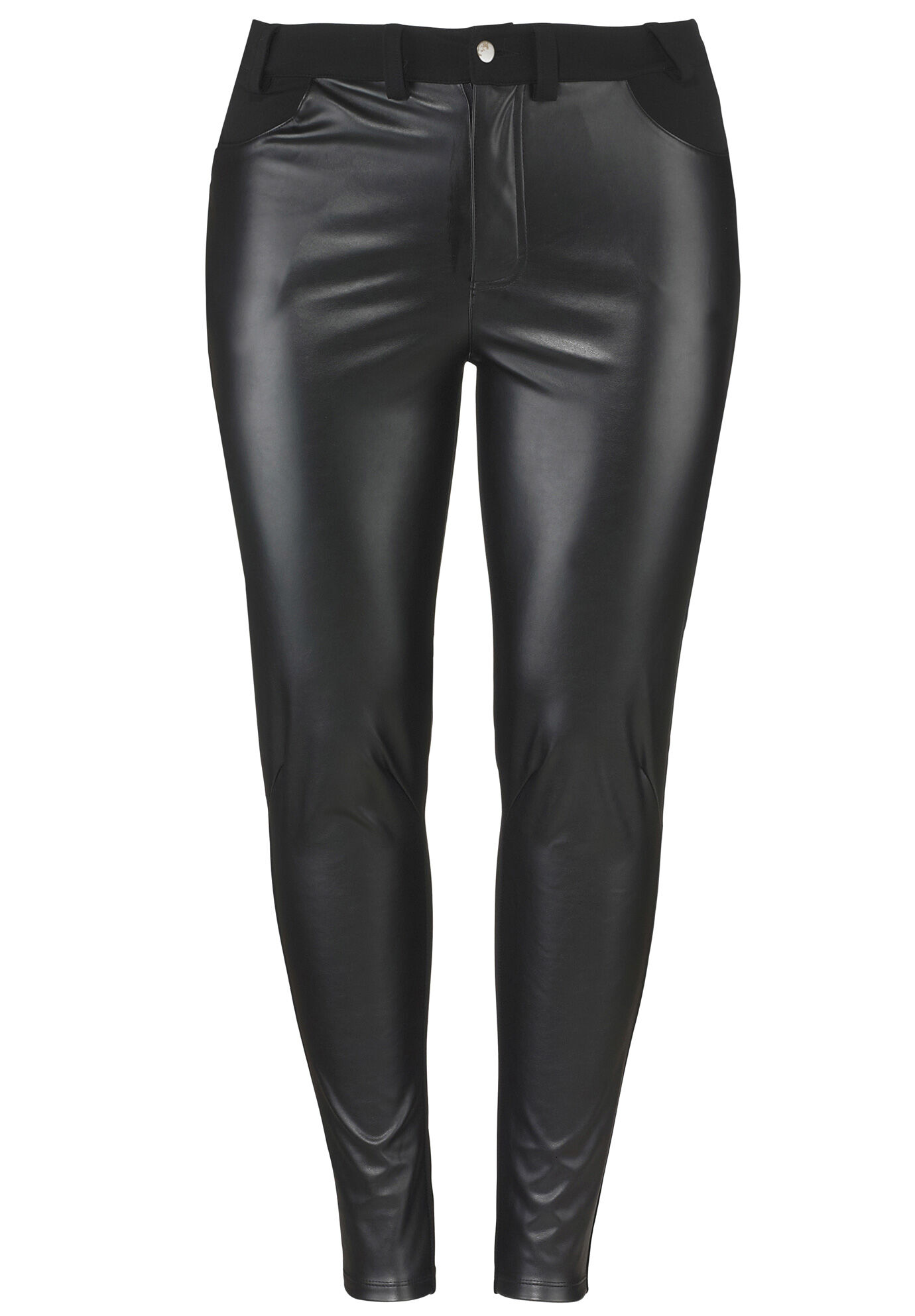 Faux Leather Front Panel Leggings With | International Society of Precision  Agriculture