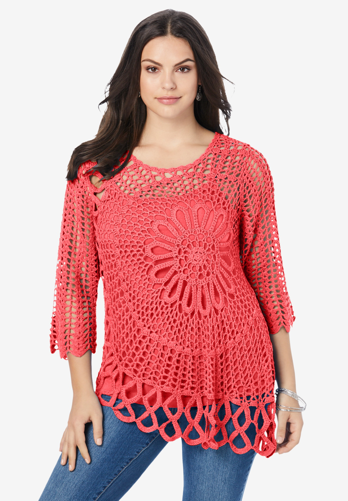Starburst Crochet Sweater | Catherine's
