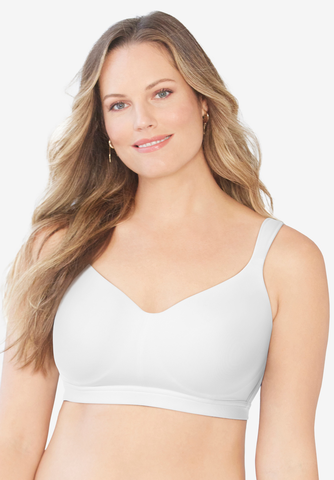 Bestform 5006233 Floral Trim Wireless Cotton Bra with Lightly-Lined Cups