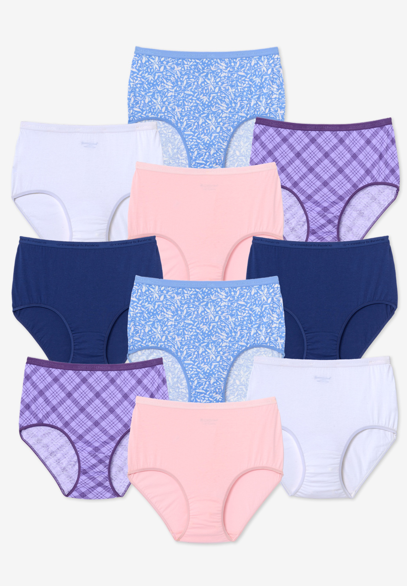 Fruit of the Loom Women's Plus Size Fit For Me 5 Pack Original Cotton  Brief Panties, White, 9 at  Women's Clothing store