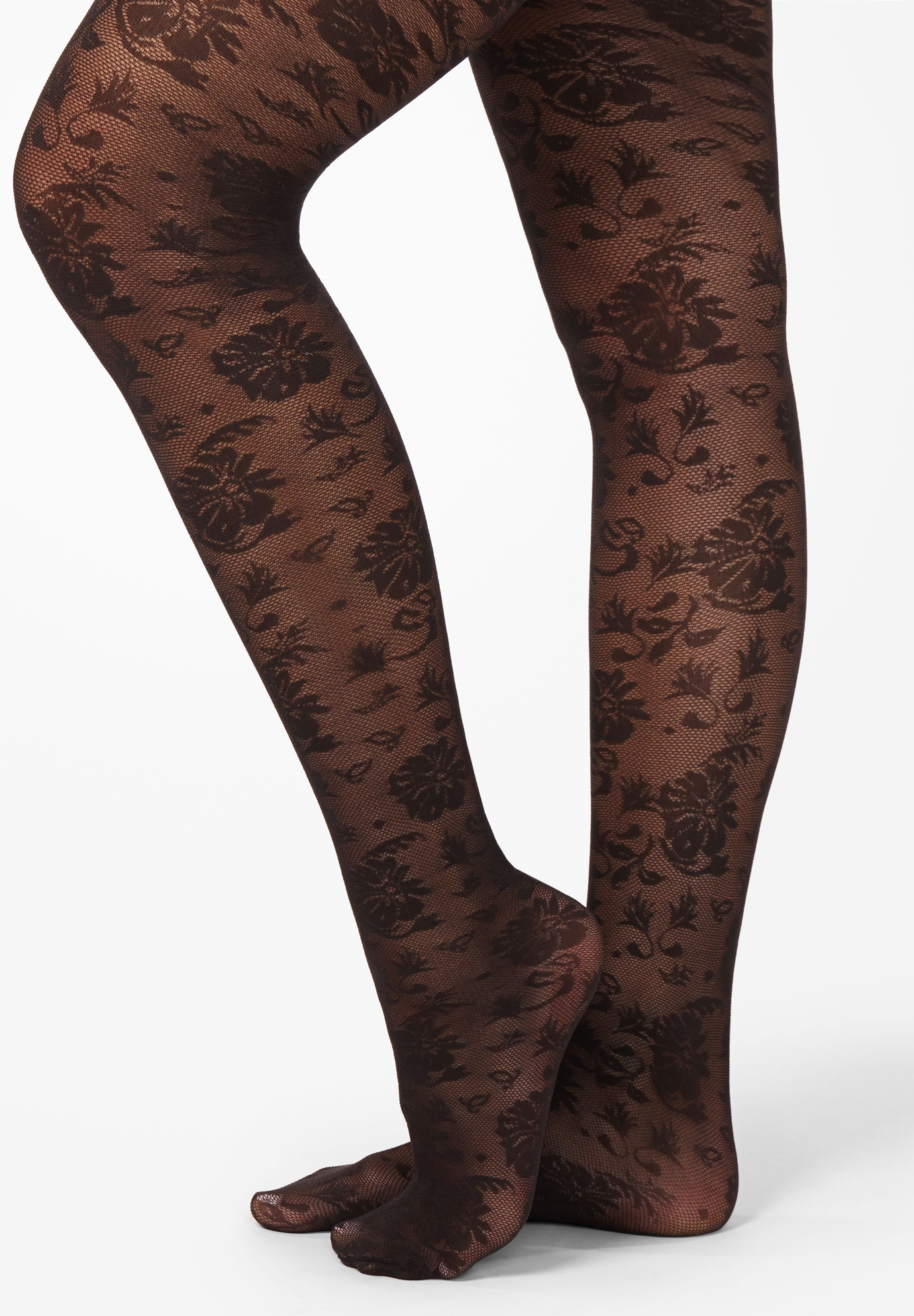 Floral And Lace Tights Catherines 9431