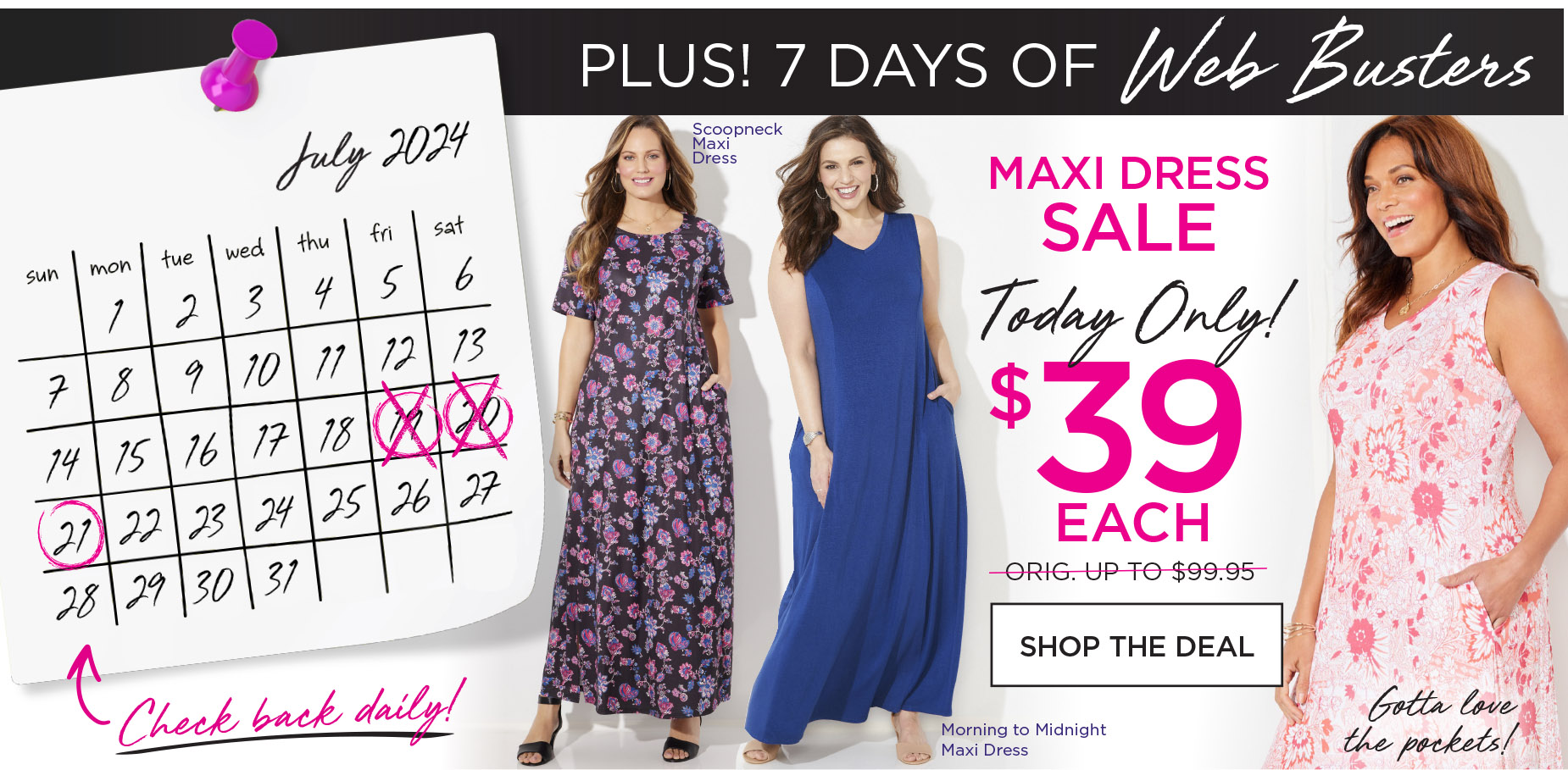 7 DAYS OF WEB BUSTERS: Today only! Maxi Dress Sale $39 each