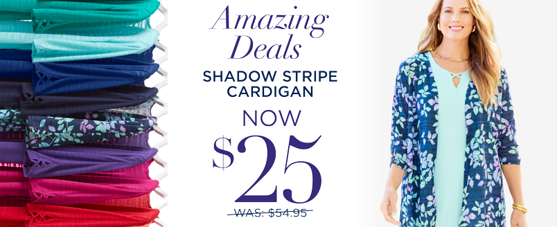 AMAZING DEAL $25 SHADOW STRIPE CARDIGAN