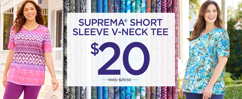 AMAZING DEAL $20 SUPREMA SHORT SLEEVE V NECK TEE